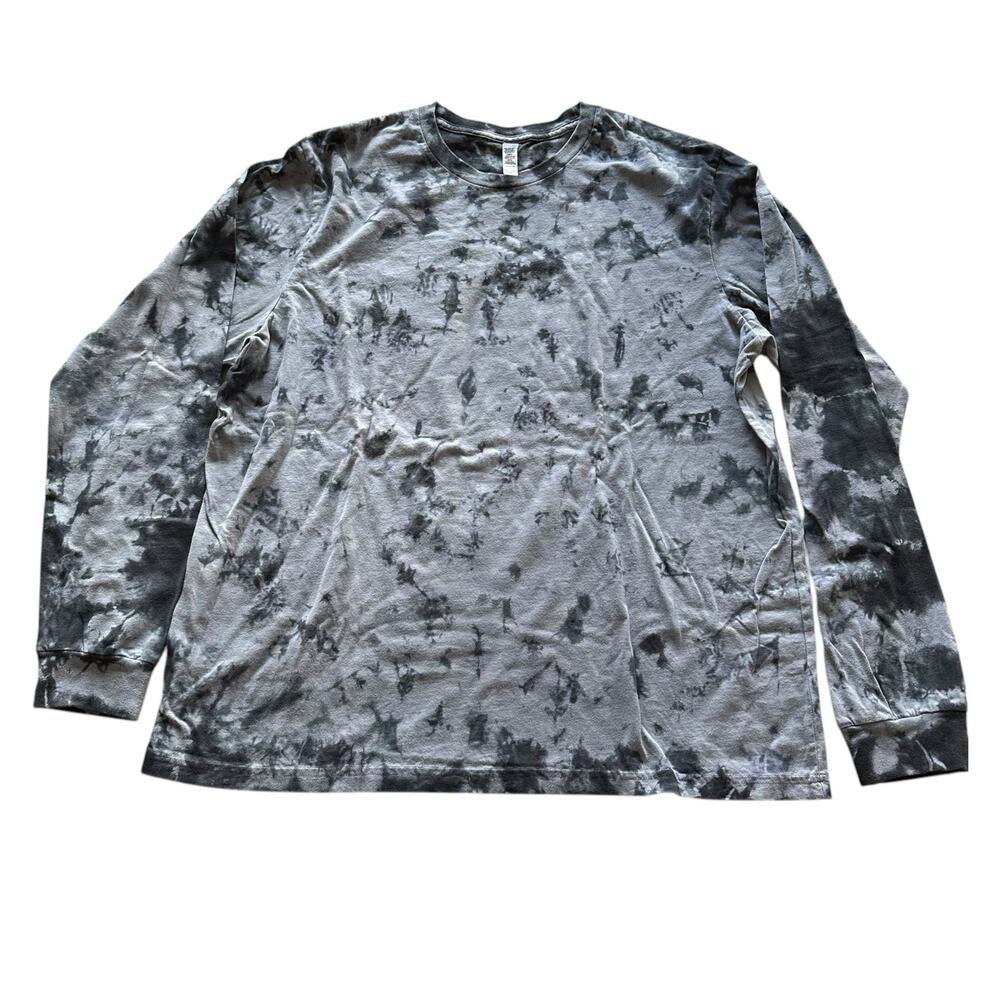 Unisex Shirt Size 2XL Handmade Tie Dye Grey Black Long Sleeve Hippie Brand New